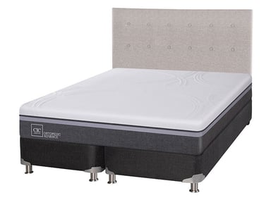 JUEGO DE DORMITORIO CIC CAMA BOX SPRING ORTOPEDIC ADVANCE B5 BD 2 PLAZAS NEGRO + RESPALDO TIGRIS - 2
