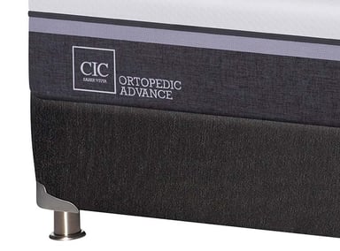 JUEGO DE DORMITORIO CIC CAMA BOX SPRING ORTOPEDIC ADVANCE B5 BD 2 PLAZAS NEGRO + RESPALDO TIGRIS - 3