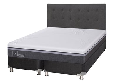 JUEGO DE DORMITORIO CIC CAMA BOX SPRING ORTOPEDIC ADVANCE B5 BD 2 PLAZAS NEGRO + RESPALDO EUFRATES - 2