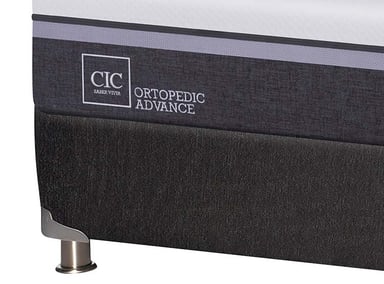JUEGO DE DORMITORIO CIC CAMA BOX SPRING ORTOPEDIC ADVANCE B5 BD 2 PLAZAS NEGRO + RESPALDO BAKER - 3