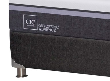 JUEGO DE DORMITORIO CIC CAMA BOX SPRING ORTOPEDIC ADVANCE B5 BN 2 PLAZAS NEGRO + SET BAKER - 3