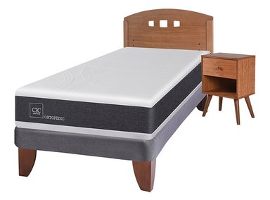 JUEGO DE DORMITORIO CIC CAMA EUROPEA NEW ORTOPEDIC 1.5 PLAZAS + SET NEW GALES - 2