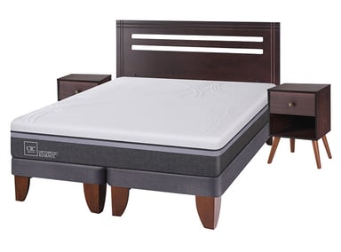 JUEGO DE DORMITORIO CIC CAMA EUROPEA ORTOPEDIC ADVANCE BD 2 PLAZAS + SET NEW MUNICH - 2