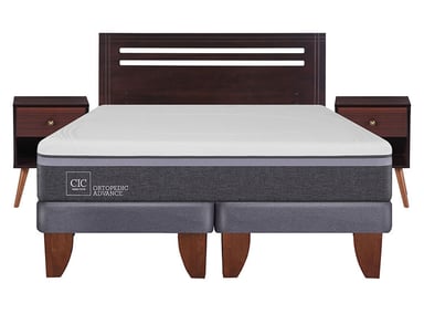 JUEGO DE DORMITORIO CIC CAMA EUROPEA ORTOPEDIC ADVANCE BD 2 PLAZAS + SET NEW MUNICH - 1