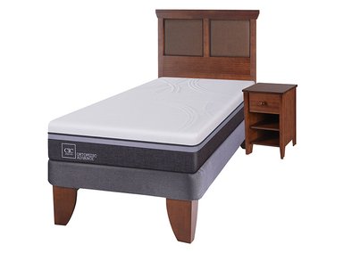 JUEGO DE DORMITORIO CIC CAMA EUROPEA ORTOPEDIC ADVANCE 1.5 PLAZAS + SET NEW TORINO - 2