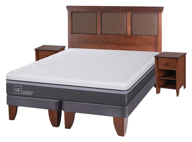 JUEGO DE DORMITORIO CIC CAMA EUROPEA ORTOPEDIC ADVANCE BD 2 PLAZAS + SET NEW TORINO - 2