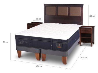 JUEGO DE DORMITORIO CIC CAMA EUROPEA SUPER PREMIUM KING + SET NEW TORINO CHOCOLATE - 3