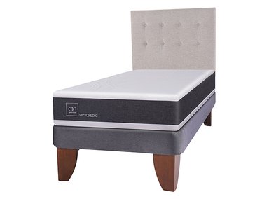 JUEGO DE DORMITORIO CIC CAMA EUROPEA NEW ORTOPEDIC 1.5 PLAZAS + RESPALDO TIGRIS - 2
