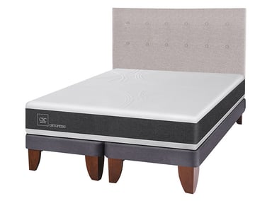 JUEGO DE DORMITORIO CIC CAMA EUROPEA NEW ORTOPEDIC BD 2 PLAZAS + RESPALDO TIGRIS - 2