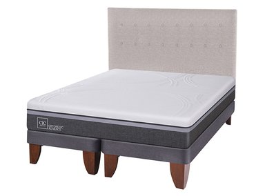 JUEGO DE DORMITORIO CIC CAMA EUROPEA ORTOPEDIC ADVANCE BD KING + RESPALDO TIGRIS - 2