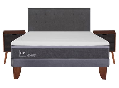 JUEGO DE DORMITORIO CIC CAMA EUROPEA ORTOPEDIC ADVANCE BN 2 PLAZAS + EUFRATES - 2