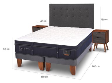 JUEGO DE DORMITORIO CIC CAMA EUROPEA SUPER PREMIUM BD 2 PLAZAS + SET EUFRATES - 3