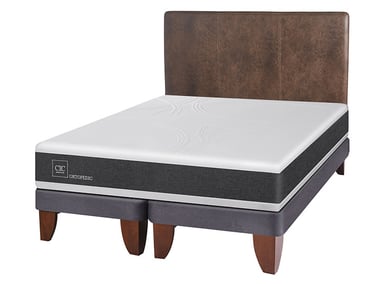 JUEGO DE DORMITORIO CIC CAMA EUROPEA NEW ORTOPEDIC BD 2 PLAZAS + RESPALDO BAKER - 2