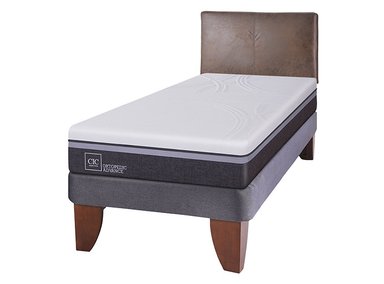JUEGO DE DORMITORIO CIC CAMA EUROPEA ORTOPEDIC ADVANCE 1.5 PLAZAS + RESPALDO BAKER - 2