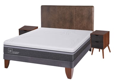 JUEGO DE DORMITORIO CIC CAMA EUROPEA ORTOPEDIC ADVANCE BN 2 PLAZAS + SET BAKER - 2