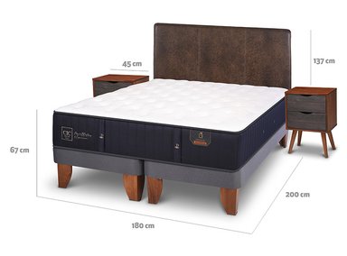 JUEGO DE DORMITORIO CIC CAMA EUROPEA PREMIUM KING + SET BAKER - 3