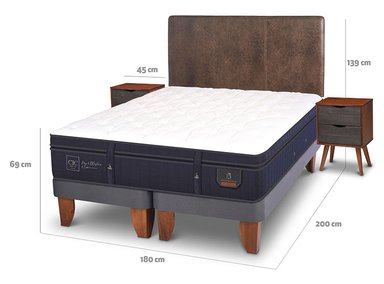 JUEGO DE DORMITORIO CIC CAMA EUROPEA SUPER PREMIUM KING + SET BAKER - 3