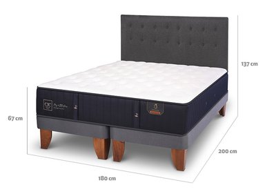 JUEGO DE DORMITORIO CIC CAMA EUROPEA PREMIUM KING + RESPALDO EUFRATES - 3