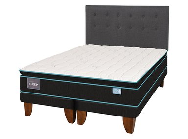 JUEGO DE DORMITORIO CIC CAMA EUROPEA GREEN SLEEP BD KING + RESPALDO EUFRATES - 2