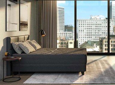 CAMA EUROPEA FLEX BLACK BOX TOP 1.5 PLAZAS GRAFITO - 6