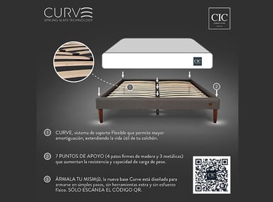 CAMA EUROPEA CIC NEW ORTOPEDIC CURVE 2 PLAZAS - 9