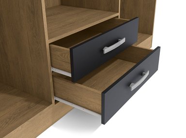CLOSET YARDAS FREIJO S446 6 PUERTAS 2 CAJONES NEGRO MATE - 3