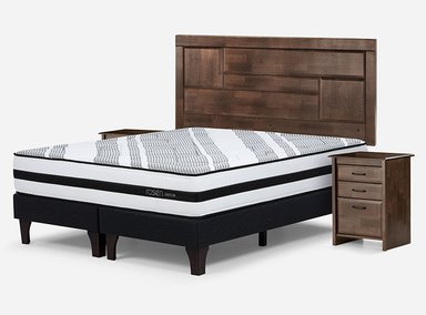 JUEGO DE DORMITORIO ROSEN CAMA EUROPEA DRIVEN BD 2 PLAZAS + SET DOLCE - 2