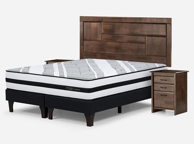 JUEGO DE DORMITORIO ROSEN CAMA EUROPEA DRIVEN BD KING + SET DOLCE - 2