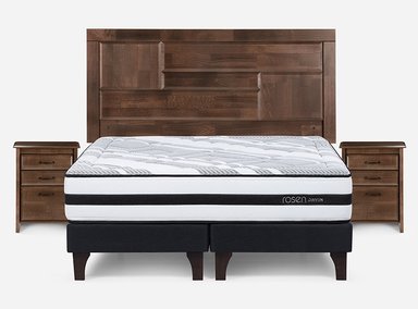 JUEGO DE DORMITORIO ROSEN CAMA EUROPEA DRIVEN BD KING + SET DOLCE - 1