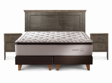 JUEGO DE DORMITORIO ROSEN CAMA EUROPEA NEST KING + SET ANNA - 1