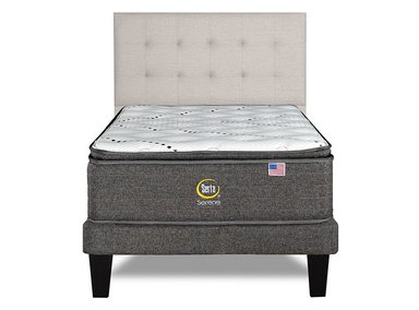CAMA EUROPEA SERTA SERENE 1.5 PL + RESPALDO ARENA - 1