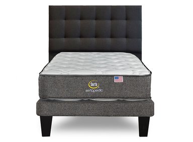 CAMA EUROPEA SERTA SERTAPEDIC 1.5 PL + RESPALDO MARENGO - 1