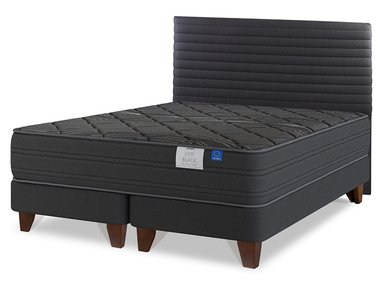 JUEGO DE DORMITORIO FLEX CAMA EUROPEA BLACK KING + RESPALDO MOD GRAFITO - 2