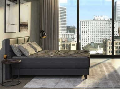 JUEGO DE DORMITORIO FLEX CAMA EUROPEA BLACK KING + RESPALDO MOD GRAFITO - 6