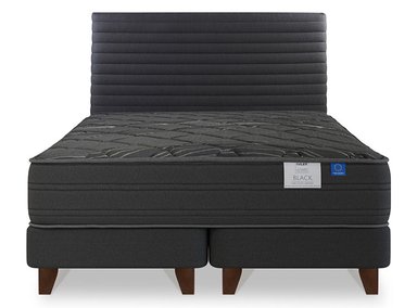 JUEGO DE DORMITORIO FLEX CAMA EUROPEA BLACK KING + RESPALDO MOD GRAFITO - 1