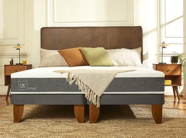 JUEGO DE DORMITORIO CIC CAMA EUROPEA DUBLIN ORTOPEDIC BD KING + SET GRIS - 8