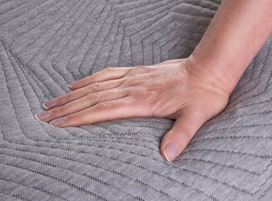JUEGO DE DORMITORIO CIC CAMA EUROPEA VILLARRICA HYBRID INFINITY KING + RESPALDO GRIS - 5