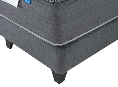 JUEGO DE DORMITORIO FLEX CAMA EUROPEA BLACK BD 2 PLAZAS + RESPALDO ROYAL + VELADORES ROCK - 3