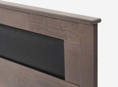 JUEGO DE DORMITORIO ROSEN CAMA EUROPEA ERGO T NEW BN 2 PLAZAS + RESPALDO FERRARA GRIS - 5
