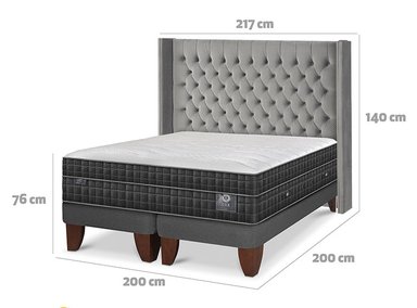 JUEGO DE DORMITORIO CIC CAMA EUROPEA LUX SÚPER KING + RESPALDO SESIA - 3