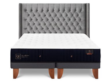 JUEGO DE DORMITORIO CIC CAMA EUROPEA PREMIUM SÚPER KING + RESPALDO SESIA - 1
