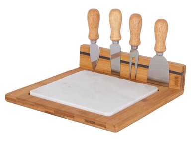 SET COCTEL RIPLEY HOME MARMOL APERITIVO CUBIERTOS IMÁN BAMBÚ 5 PIEZAS - 2