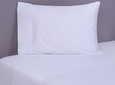 JUEGO DE SABANAS FABRICS LISO BLANCO 300 HILOS 1.5 PL - 1