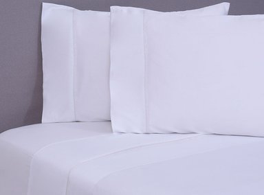 JUEGO DE SABANAS FABRICS LISO BLANCO 400H SUPER KING - 1