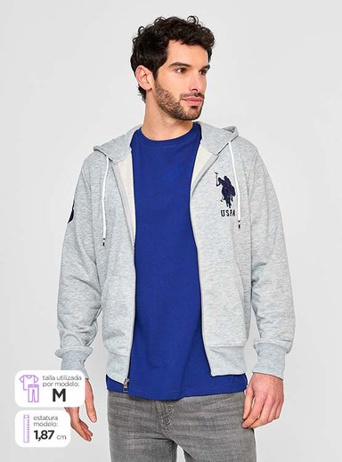 POLERÓN HOMBRE US POLO ASSN FULL ZIPPER - 1