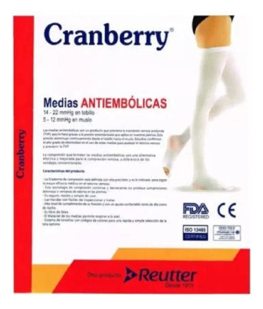 MEDIAS ANTIEMBOLICAS TALLA M CRANBERRY TROMBOSIS VENOSA - 3