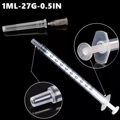 PACK 100 JERINGAS TUBERCULINA DESECHABLES 1 ML/CC 27G - 2