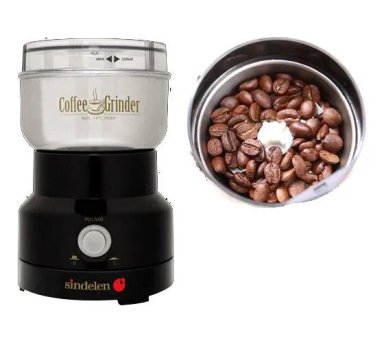 MOLINILLO ELECTRICO DE CAFÉ SINDELEN 12 TAZAS COLOR NEGRO - 2