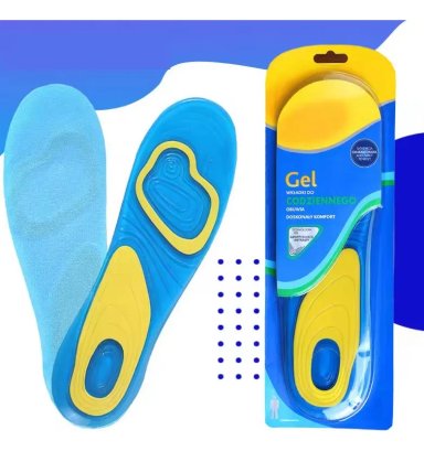 PLANTILLAS SILICONA Y GEL COMODIDAD COLOR AZUL TAMAÑO DE LA PLANTILLA TALLA 38 A 42 - 3