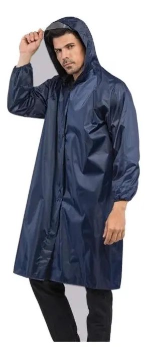 PONCHO LLUVIA LARGO CAPA PARA LA LLUVIA CHUBASQUERO PVC X 5 - 5